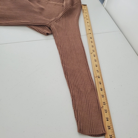 Vince Ribbed Button Front Cardigan Size 1X Long Sleeve Stretch Sweater Preppy - Picture 9 of 14